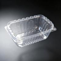 Conteneur alimentaire en PET à clapet avec couvercle en dôme jetable et boîtes en plastique gaufré
