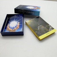 Cartas de Tarot con Bordes Dorados Personalizadas ODM, Baraja de Papel Artístico Impreso, Juego de Cartas con Tamaño y Color Personalizados, Caja de Lujo Portátil, Certificación CE