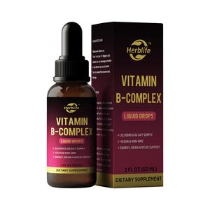 OEM ODM - Suplemento Vitamínico para la Energía y la Función Cerebral, Gotas Líquidas de Complejo Vitamínico B con Vitaminas B1, B6 y B12 - Product Image 1