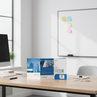 Dossier de présentation d'entreprise imprimé sur mesure, format A4, impression personnalisée, logo personnalisé, dossiers à double poche avec pochettes