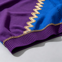 Pulls décontractés pour hommes style occidental, col montant, tricotés, avec empiècement ajouré sur la poitrine et bouton doré, pour tenues d'automne