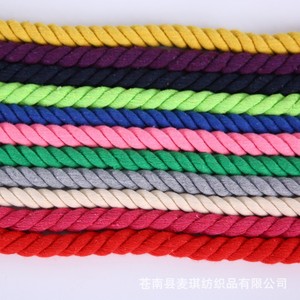 Corde en coton 5-20 mm ronde à trois brins pour la fabrication de sacs, textiles de maison, sur mesure - Product Image 3