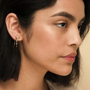 Milkkye nuevos pendientes de aro de media luna de plata 925 minimalistas joyería de moda para fiesta o regalo - Product Image 4