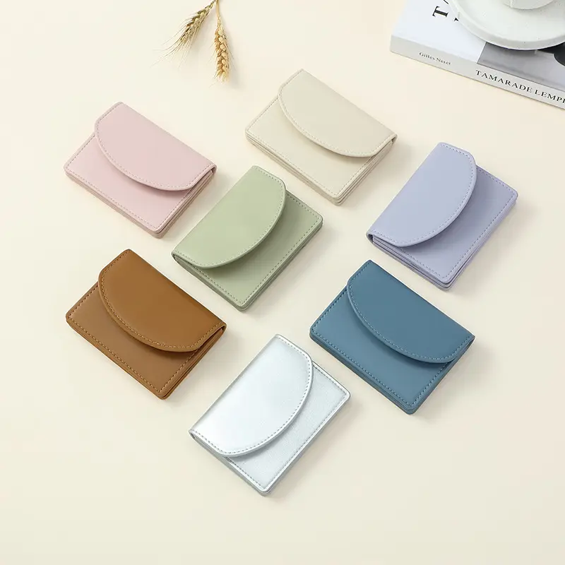 Ladies Mini Purse Candy Color New Women's Wallet Short Solid Color Leather Pocket Wallet Small and Simple Wallet Wholesale