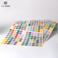 Autocollant adhésif en cuivre pour bouchon de bouteille, impression personnalisée écologique 13 mm, format A4, points de couleur, huile essentielle, cosmétique, recyclable