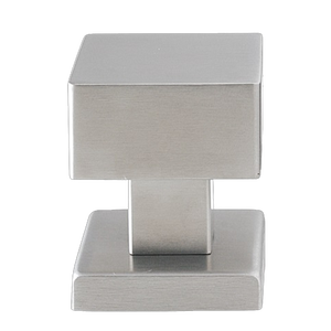 POMO FIJO ACERO INOXIDABLE 'QUADRO' 50x50x23mm-Color Acero inoxidable satinado - Product Image 1