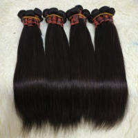 Letsfly Vente en gros de mèches de cheveux raides 18 pouces, 100% cheveux humains, stock disponible, qualité 9A, couleur naturelle, extensions de cheveux vierges brésiliens
