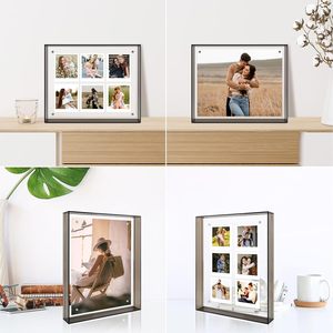 Marco de Fotos Rectangular Moderno de Acrílico Transparente de Doble Cara con Marco de Hierro, Impresión UV, Tamaño Personalizado, para Habitación, en Oferta - Product Image 2