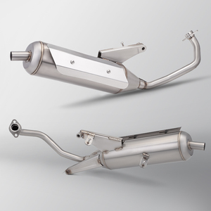 Tuyau d'échappement en acier inoxydable RS100CC avec cheminée de silencieux modifié contre-pression silencieuse rangée droite bruyante état neuf - Product Image 2