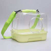 Cage extérieure pour perroquet Kangdarpet, cage à oiseaux en acrylique, sac de transport portable, cage pour perroquet poitrineuse, cage extérieure capsule spatiale pour observation des oiseaux