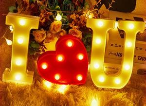 22cm alfabeto tendone lettera luce buon compleanno bambino sposami ti amo LED luce per la decorazione della festa di nozze - Product Image 4