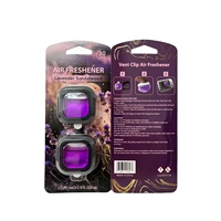 Diffuseur de parfum liquide pour voiture, saveur lavande, 2 packs, vente en gros OEM, clip de ventilation, design moderne et élégant, parfum longue durée, désodorisant d'air