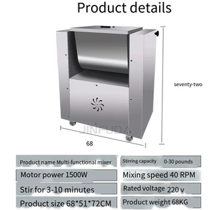 Procesador de alimentos húmedos y mezclador de carne Kebab combinado profesional 15KG máquina mezcladora de alimentos pequeños - Product Image 6