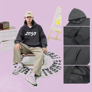 Sudaderas con <span class=keywords><strong>Capucha</strong></span> de Forro Polar Grueso de 350 Gramos al por Mayor, <span class=keywords><strong>sin</strong></span> Cordones, con Logotipo Personalizado, Lisas, con Bolsillos - Product Image 1