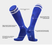 Chaussettes de football professionnelles, au-dessus du genou, semelle épaissie en tissu éponge et antidérapantes | Unisexe pour adultes et jeunes, compétition/entraînement
