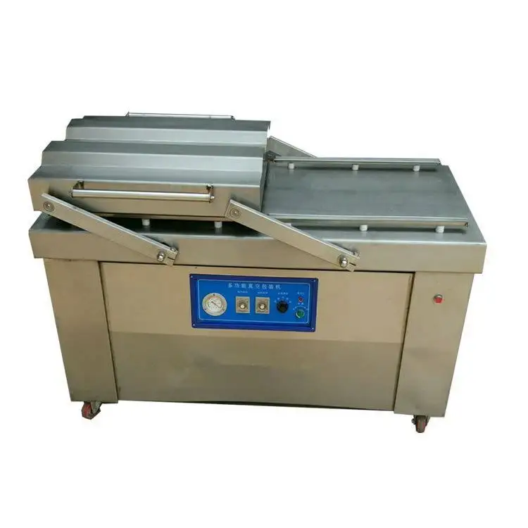 Commercial ready to eat food retort pouch packaging machine sealing machine Double Chamber Vacuum Packing Machine