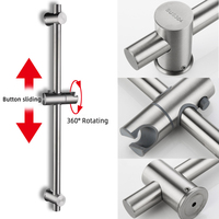 Ensemble de robinet de douche de salle de bain en acier inoxydable 304 mitigeurs de robinet chauds et froids avec pommeau de douche à pluie et jet doux