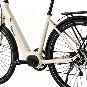 Bicicleta Eléctrica Urbana de 28 Pulgadas con Cuadro de Acero, Motor Trasero de 7 Velocidades y 350W, Batería de Litio Integrada, Asistencia al Pedaleo, 25km/h - Product Image 3