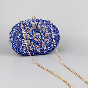 Bolso de mano ovalado de cristal de lujo Amiqi MRY65 para mujer, bolso de mano y monederos con diamantes de imitación para cena de noche