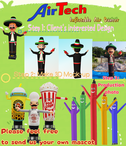 Danseur <span class=keywords><strong>gonflable</strong></span> personnalisé à bras oscillants, modèle 'Welcome to Furniture City', pour événement d'inauguration - Product Image 5