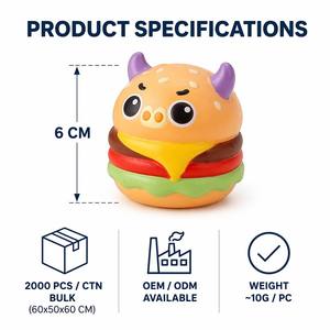 Set de Squishies de Comida de Halloween al por Mayor, de Espuma PU de Rebote Lento, Kawaii, con Formas de Hamburguesa, Pizza y Donut, Juguete Antiestrés Fidget, Regalo a Granel para Fiestas JK - Product Image 4