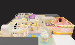 Aire de jeux pour enfants de 300 mètres carrés avec toboggan trompette, toboggan en fibre de verre, <span class=keywords><strong>bac</strong></span> à <span class=keywords><strong>sable</strong></span> et équipement de parc d'attractions - Product Image 6