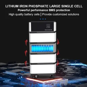 Sistema de armazenamento de energia solar empilhável de íon de lítio recarregável, bateria, inversor, sistema de energia solar, armazenamento doméstico de energia