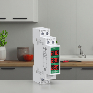 Mini Modular LED <span class=keywords><strong>Digital</strong></span> <span class=keywords><strong>Display</strong></span> Voltímetro Indicador Din Rail Mount Trifásico AC 80-500V Medidor de Tensão - Product Image 1