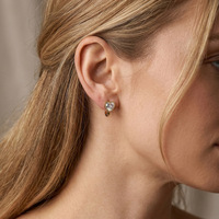 Boucles d'oreilles clous unisexes en or, argent et zircon, en acier inoxydable, légères, anti-oxydation, durables, faible entretien
