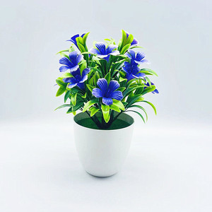Planta Artificial de Lirio Qi Xing de 21 cm, Flores de Plástico, Planta Decorativa en Maceta para Interiores - Product Image 2
