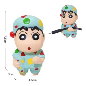 Shin-chan Cable Management Hook Wall Mounted Painted Polygon Shape Toy Organizer Punch Free - Product Image 2