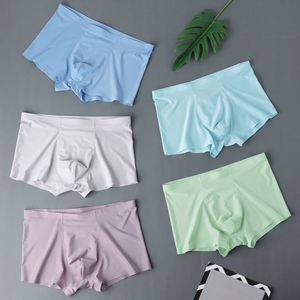 Caleçons Boxers Ultra-Fins Respirants Sans Coutures pour Hommes 4XL en Nylon Tricoté Taille Mi-Haute – Sous-vêtements Jeunesse en Soie Glacée - Product Image 1