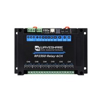 Modul Relay RP2350 6 kanal industri, antarmuka topi RS485/Pico, banyak sirkuit pelindung isolasi, casing Rail-Mount