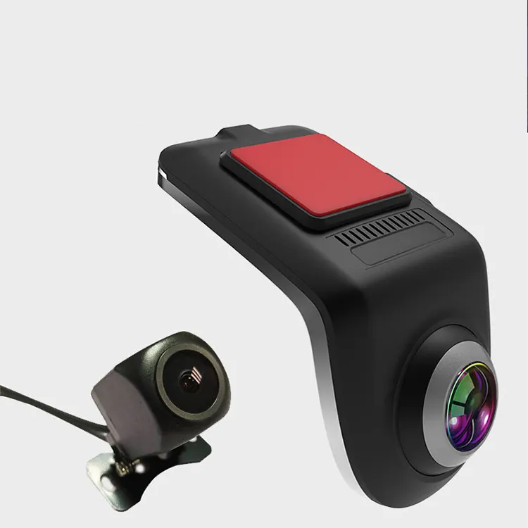 Full hd 1080P geri 720p çift kaydedici usb araba dvr'ı gece görüş ADAS sürüş yardımı 150 geniş açı lens akışı video