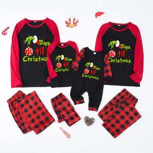 Joyeux Noël <span class=keywords><strong>Nouvel</strong></span> <span class=keywords><strong>An</strong></span> Vêtements Maman Fille Papa Fils Bébé Tenues Assorties 2 PCS Costume Famille Pyjamas Coton Homewear - Product Image 1