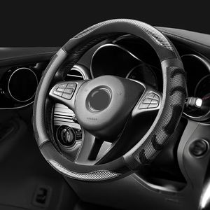 Nouvelle couverture de <span class=keywords><strong>volant</strong></span> de conducteur de décoration intérieure de sport de motif de fibre de carbone - Product Image 2