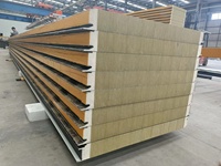 Panel Sándwich Huacheng Plegable con Núcleo de Lana de Roca Ignífugo, Espesor de 50-200 mm, Conexión Enchufable, para Uso en Talleres, Almacenamiento/Carga