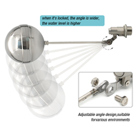 Vanne à flotteur filetée en acier inoxydable à commande pilote pour réservoir d'eau, avec flotteur d'arrêt, pour le contrôle du niveau d'eau et du débit, capteur de niveau à flotteur, OEM