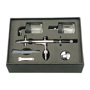 Aérographe double action 0,3 mm à alimentation par gravité, vitesse réglable, portable, gobelet 7,0 cc HMX-360-2 - Product Image 1