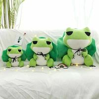 Peluche grenouille verte personnalisée UYEAH avec chapeau mexicain et banjo, adorable jouet musical avec rembourrage en coton PP pour tous les âges