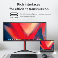 Monitor Gaming IPS de 34 Pulgadas, 4K, 144Hz, 100% SRGB, Tiempo de Respuesta de 1ms, Relación de Aspecto 21:9, 3440x1440 LCD, Soporte Ajustable en Altura, DP