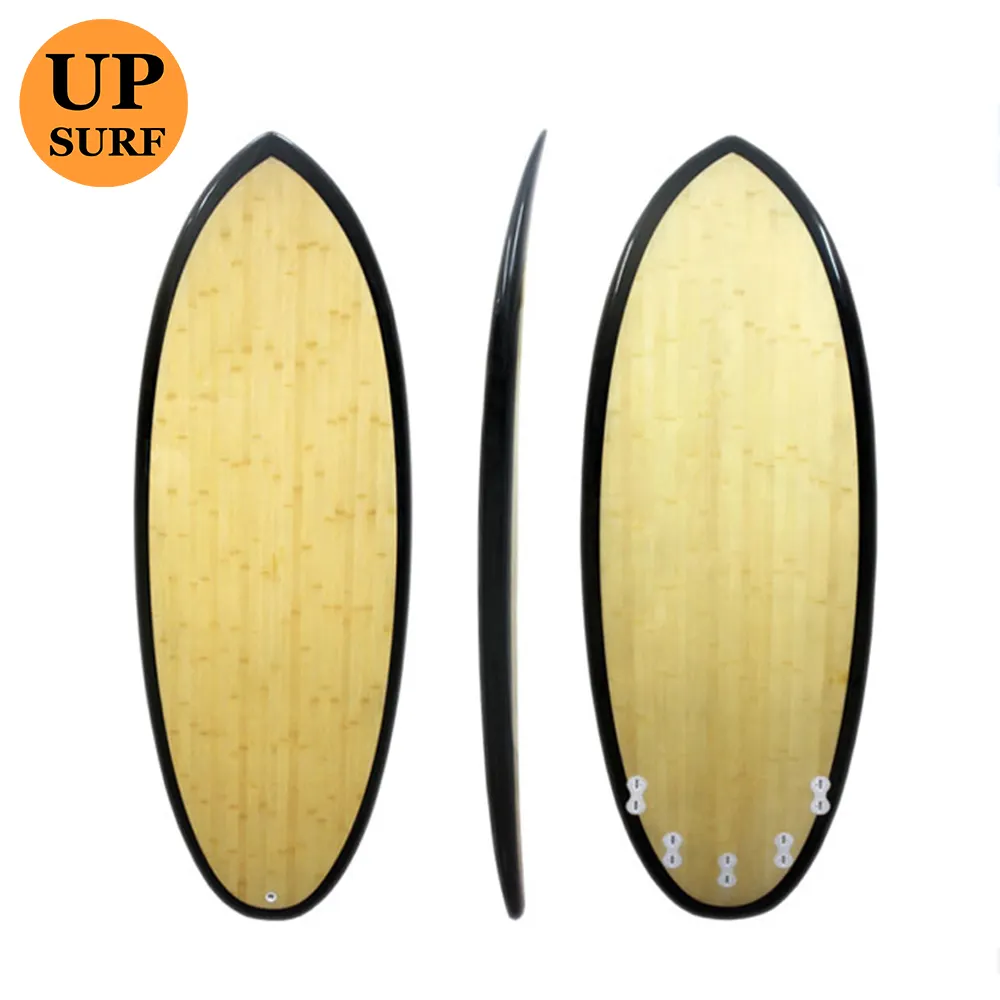 Prancha de surf curta personalizada de bambu/madeira, prancha de surf eps