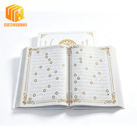 Impresión de Libros de Tapa Dura Personalizados, Cubierta Estampada en Lámina Dorada, Color Gris Pálido, Regalo Islámico Árabe