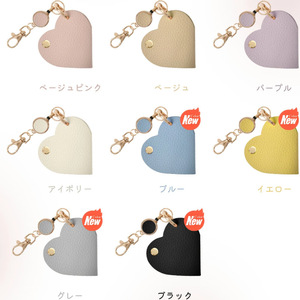 Estuche para llaves de cuero en forma de corazón, estilo japonés minimalista y versátil, con cierre retráctil fácil de abrir, portátil para llaves de coche. - Product Image 4