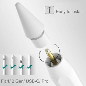 หัวปากกาแบบร้อนสำหรับ <span class=keywords><strong>Apple</strong></span> <span class=keywords><strong>Pencil</strong></span> รุ่นที่ <span class=keywords><strong>1</strong></span> และ 2, อะแดปเตอร์ฝาครอบหัวปากกาสำหรับอุปกรณ์เสริม <span class=keywords><strong>Pencil</strong></span> - Product Image 2