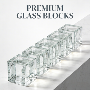 Blocos de Vidro Cristal Ultra Branco Grande com Furos, Blocos de Vidro para Artesanato, Blocos Coloridos para Parede - Product Image 4