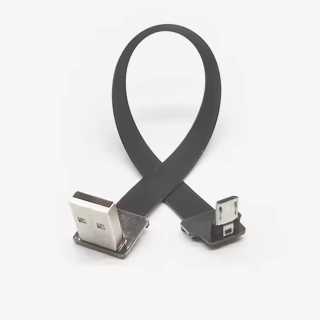 Flat USB Extension Harness Cable Low Profile USB 3.1 Type C FFC FPC Flexible Flat Ribbon Cable Ultra Thin Super Slim Black