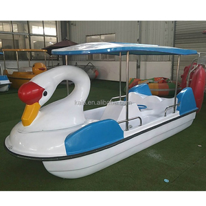 Swan animale giocattolo in vetroresina barca da pesca pedale elettrico integrato barca gonfiabile pontone batteria del motore elettrico - Product Image 3