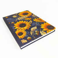 Journal à couverture rigide A5 personnalisé avec estampage en feuille d'or Papeterie élégante pour cadeau Agenda populaire et impression de carnets