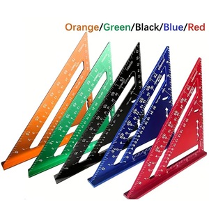 Regla Triangular de Aleación de Aluminio de 12 <span class=keywords><strong>Pulgadas</strong></span> (300 mm), Transportador de Ángulos, Escuadra Métrica, Herramienta de Medición para Carpintero, Alta Precisión - Product Image 1
